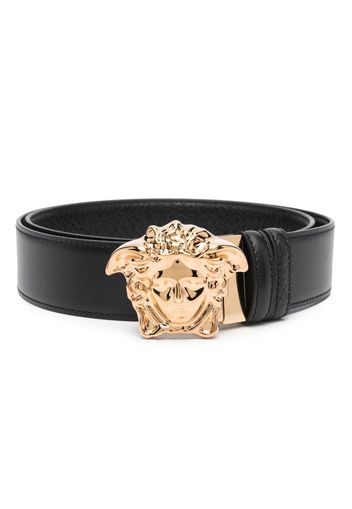 Versace Medusa Head leather buckle belt - Schwarz