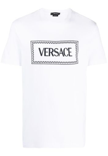 Versace logo-print cotton T-shirt - Weiß