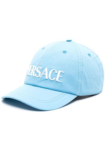 Versace embroidered-logo cotton cap - Blau