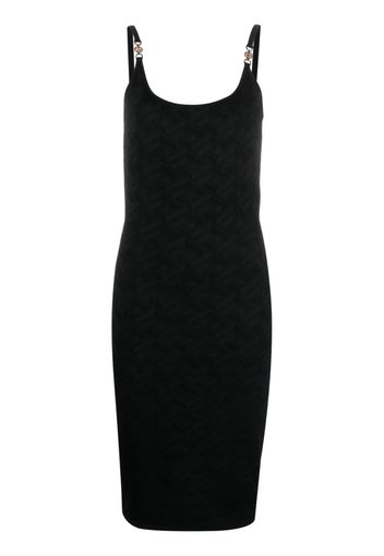 Versace La Greca-knit midi dress - Schwarz