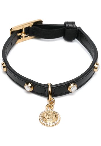 Versace Hundehalsband mit Medusa-Schild - Schwarz