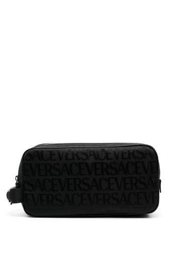 Versace logo-print wash bag - Schwarz