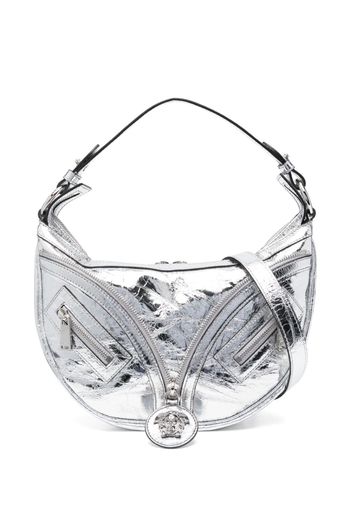 Versace small Repeat metallic shoulder bag - Silber