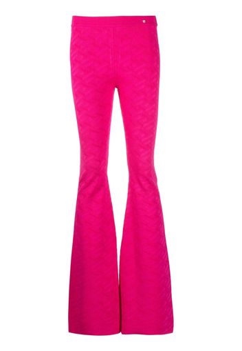 Versace La Greca-pattern flared trousers - Rosa