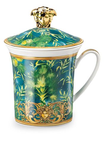 Versace Jungle Tasse mit Deckel - Grün