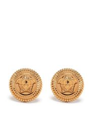 Versace Medusa-plaque detail earrings - Gold