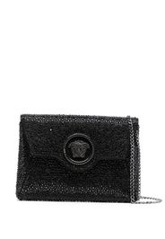 Versace La Medusa crystal envelope clutch - Schwarz