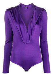 Versace cowl neck long-sleeve bodysuit - Violett