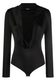 Versace cowl-neck long-sleeved bodysuit - Schwarz