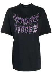 Versace logo-print cotton T-shirt - Schwarz