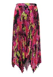 Versace graphic-print plissé midi skirt - Schwarz
