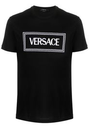 Versace logo-print cotton T-shirt - Schwarz
