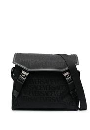 Versace Greca-plaque logo-print bag - Schwarz