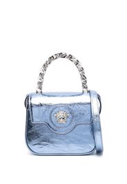 Versace La Medusa metallic leather mini bag - Blau