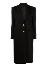 Versace single-breasted wool-blend coat - Schwarz