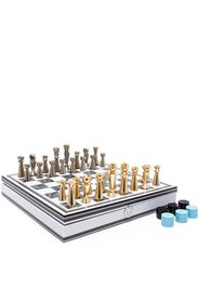 Versace Barocco-print wood chess set (41cm x 41cm) - Weiß