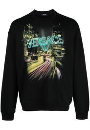 Versace City Lights cotton sweatshirt - Schwarz