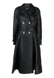 Versace Trenchcoat mit Kroko-Effekt - Schwarz