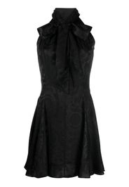 Versace Barocco-print jacquard flared dress - Schwarz