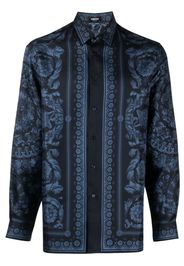 Versace all-over Barroco print silk shirt - Blau