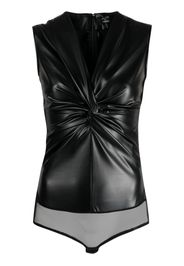 Versace x Dua Lipa knotted bodysuit - Schwarz