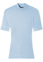 Versace ribbed-knit wool top - Blau
