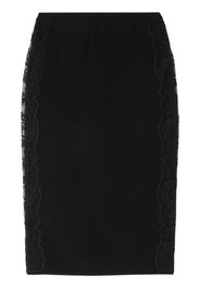 Versace Bleistiftrock mit Blumenstickerei - Schwarz