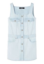 Versace Medusa Jeans-Minikleid mit Knöpfen - Blau