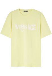 Versace logo-embroidered T-shirt - Gelb