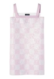 Versace Minikleid mit Check - Rosa