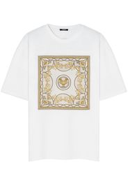 Versace T-Shirt mit Barock-Print - Weiß