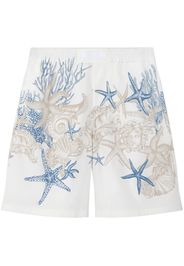 Versace Barocco Sea-print cotton shorts - Weiß