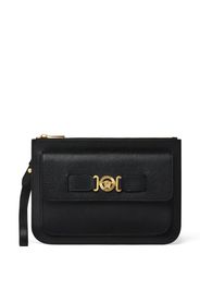Versace Medusa-plaque leather clutch - Schwarz