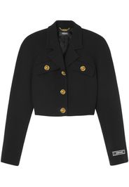 Versace Cropped-Jacke mit Medusa-Knöpfen - Schwarz