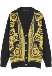 Versace Cardigan mit Barocco-Print - Schwarz