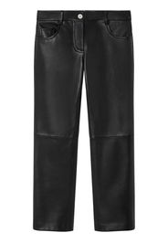 Versace leather straight trousers - Schwarz