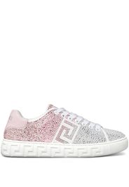 Versace Greca crystal-embellished sneakers - Silber