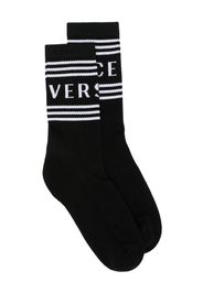 Versace logo-jacquard socks - Schwarz