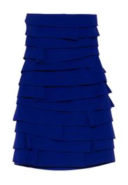 Versace tiered-design mini dress - Blau