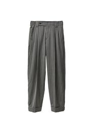Versace striped pleated trousers - Schwarz