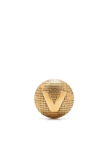 VETEMENTS logo plaque clip-on earrings - Gold