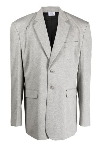 VETEMENTS single-breasted shoulder-pad blazer - Grau