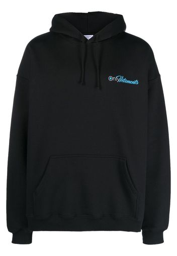 VETEMENTS graphic logo print hoodie - Schwarz