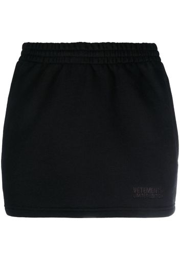 VETEMENTS elasticated cotton-blend miniskirt - Schwarz