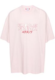 VETEMENTS slogan-print cotton T-shirt - Rosa