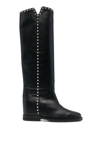 Via Roma 15 studded 25mm leather boots - Schwarz