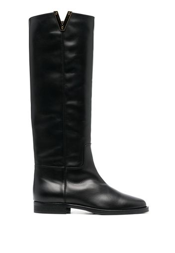 Via Roma 15 25mm pull-onleather boots - Schwarz