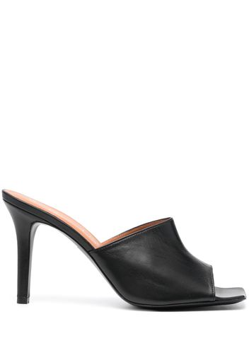 Via Roma 15 leather heeled sandals - Schwarz