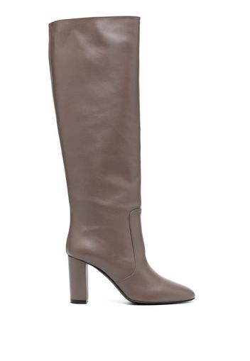 Via Roma 15 Santa Monica 85mm leather boots - Braun