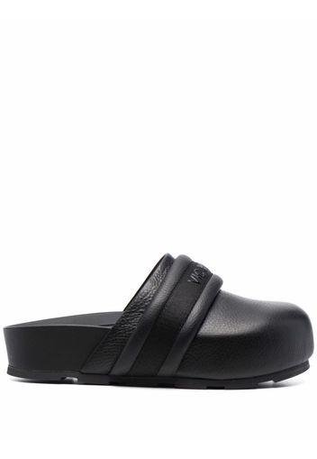 Vic Matie logo strap 30mm platform mules - Schwarz